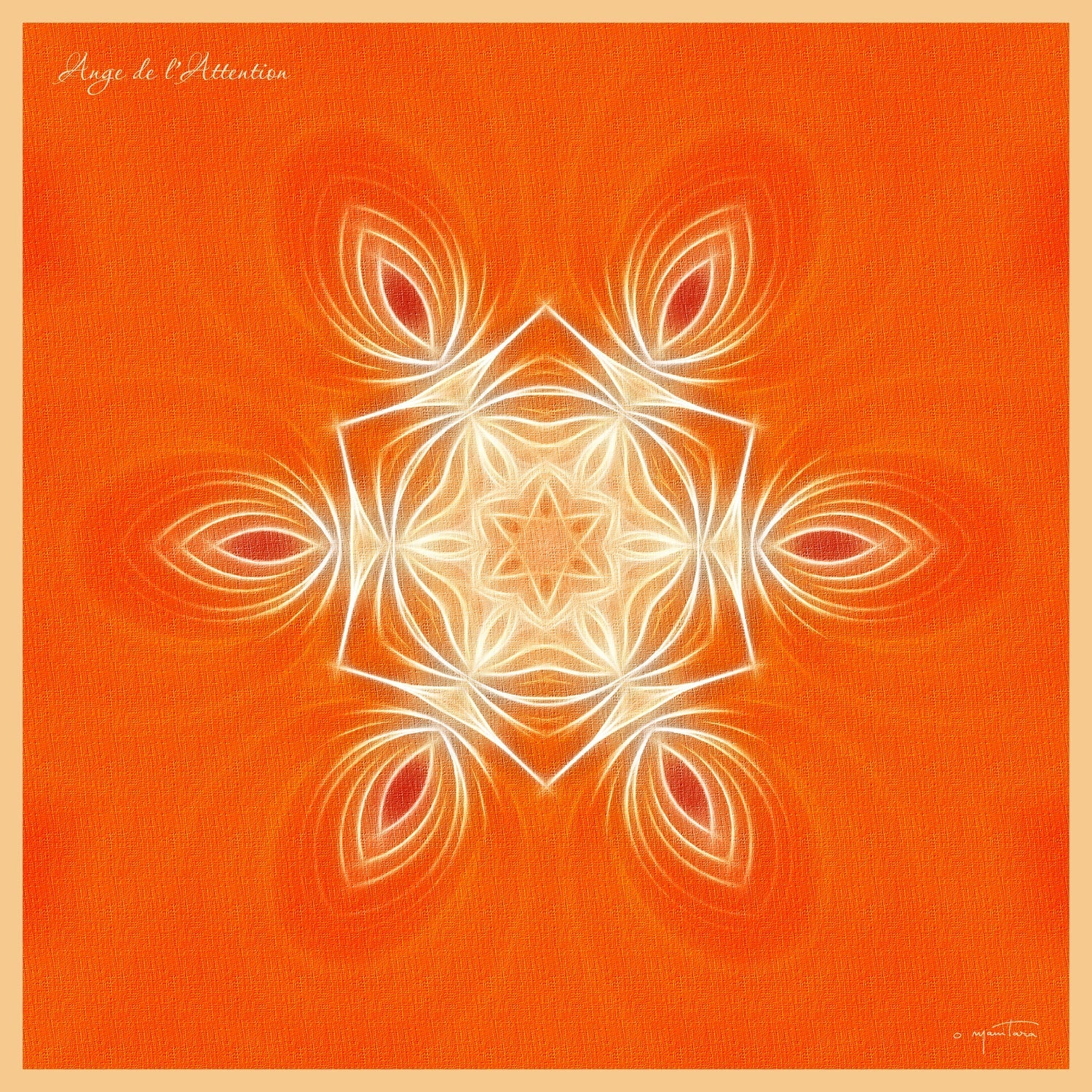 Tapis mandala de lAnge de l'Attention