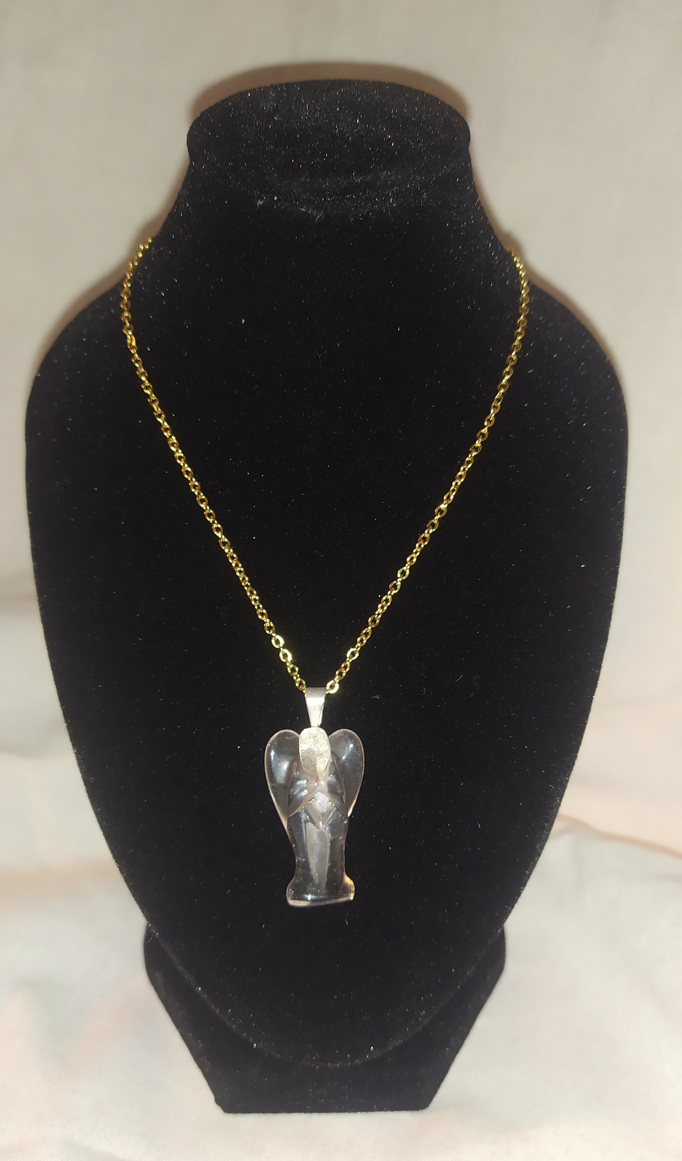 Pendentif ange cristal de roche