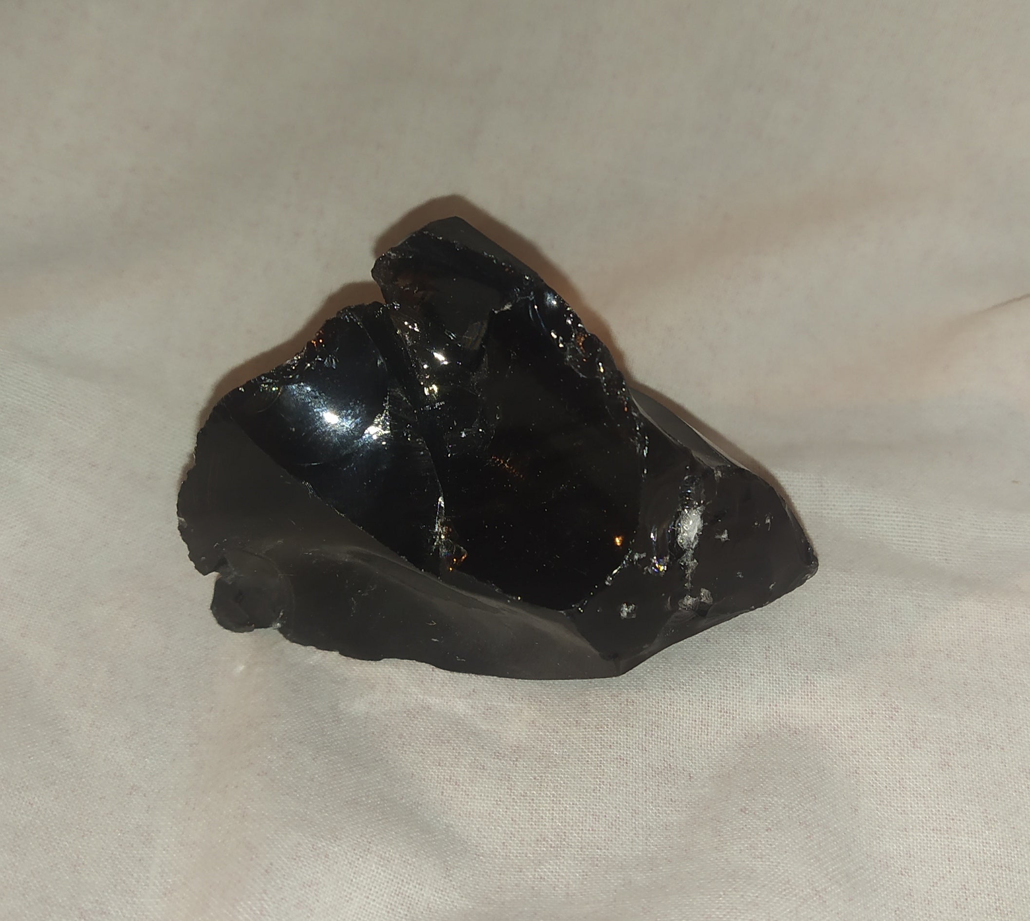 Obsidienne translucide fumée