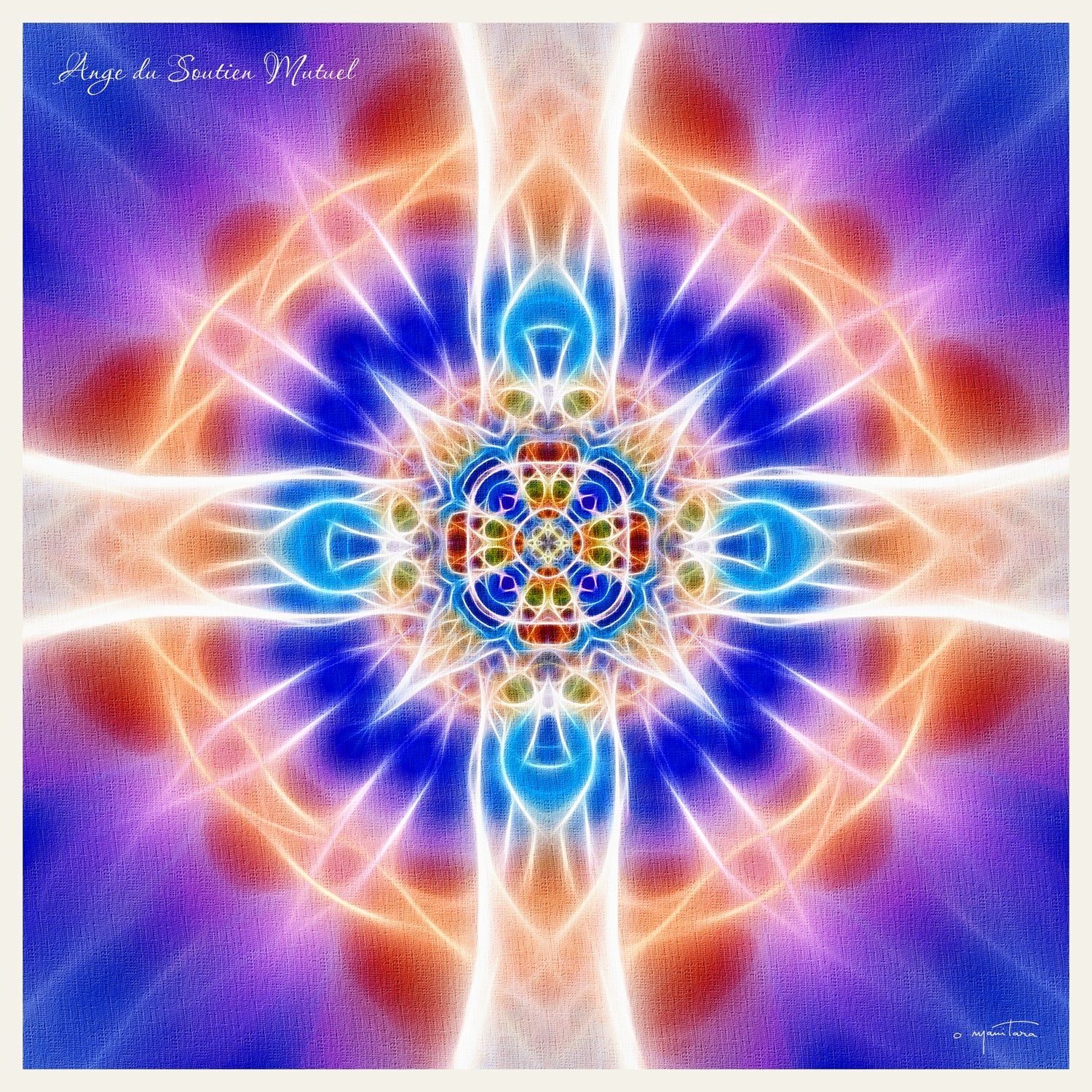 Tapis Mandala de l'Ange du Soutien Mutuel