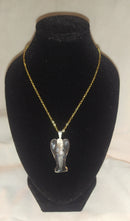 Rock crystal angel pendant