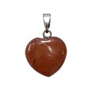 Pendentif cœur en jaspe rouge