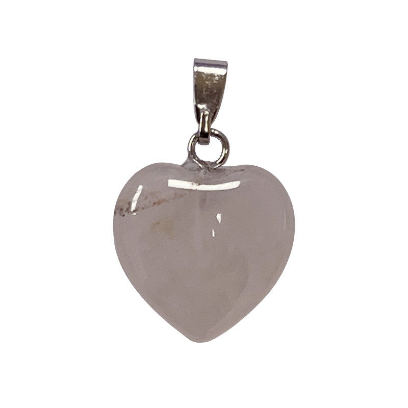 Pendentif en cœur en quartz rose