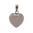 Pendentif en cœur en quartz rose