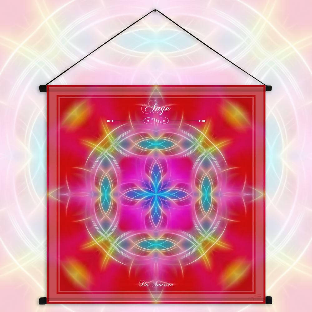 Tenture du mandala de l'Ange du Sourire